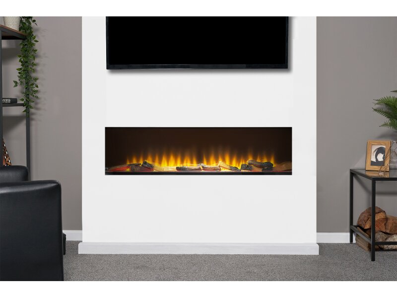 Adam Sahara Fully Inset Media Wall Electric Fire, 51 Inch