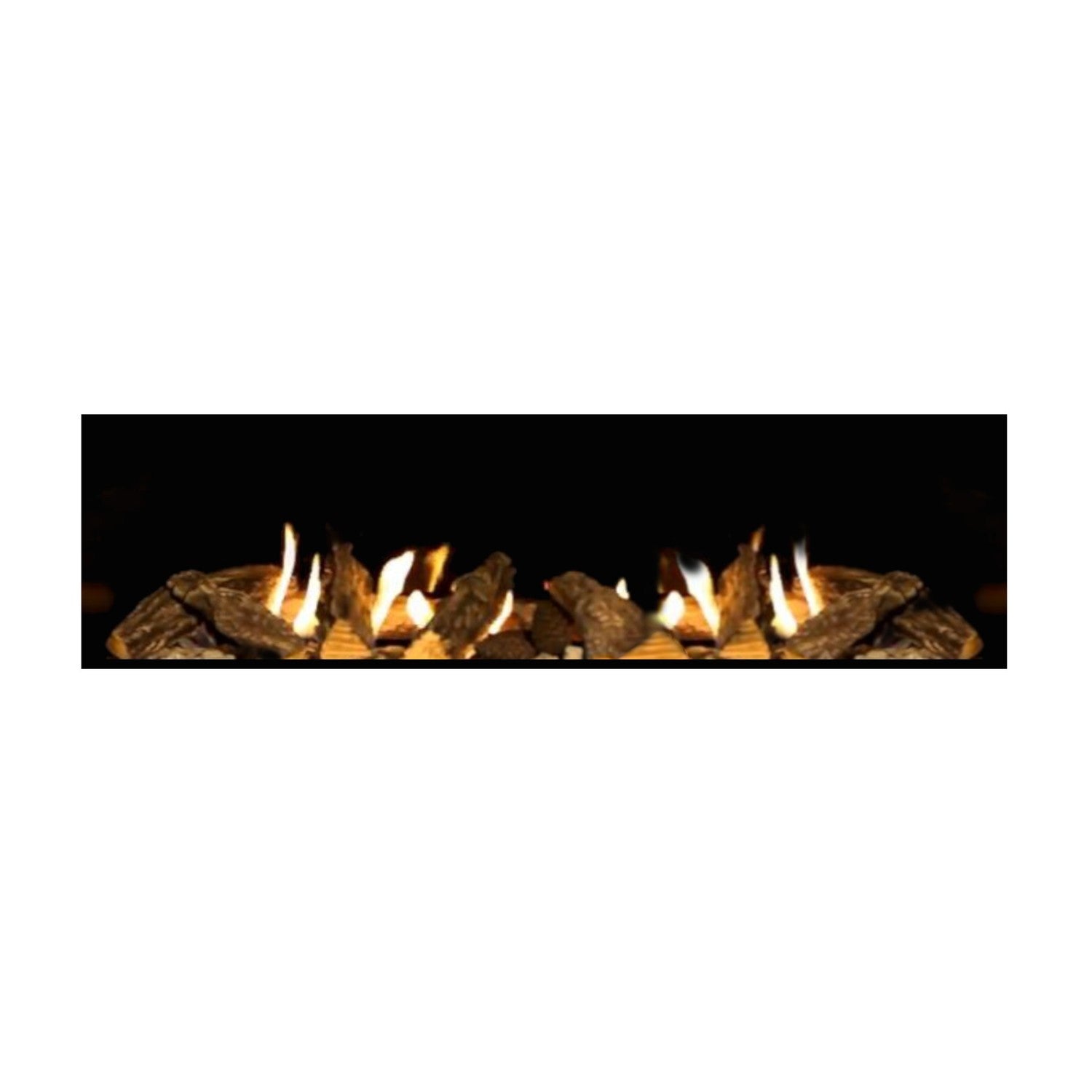 Black Inset Gas Fire with Logs - Lux 1000